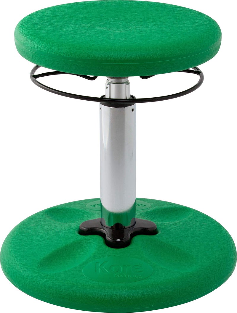 KORE DESIGN LLC KORE DESIGN Adjustable Wobble Stool Chair, Girls + Boys Kid Desk Stools, Ergonomic Small Office Chairs, Flexible Seating for Active Kids, ADD/ADHD, Classroom, Home, Age 6-11, Standard (14-19in), Green - Image 1